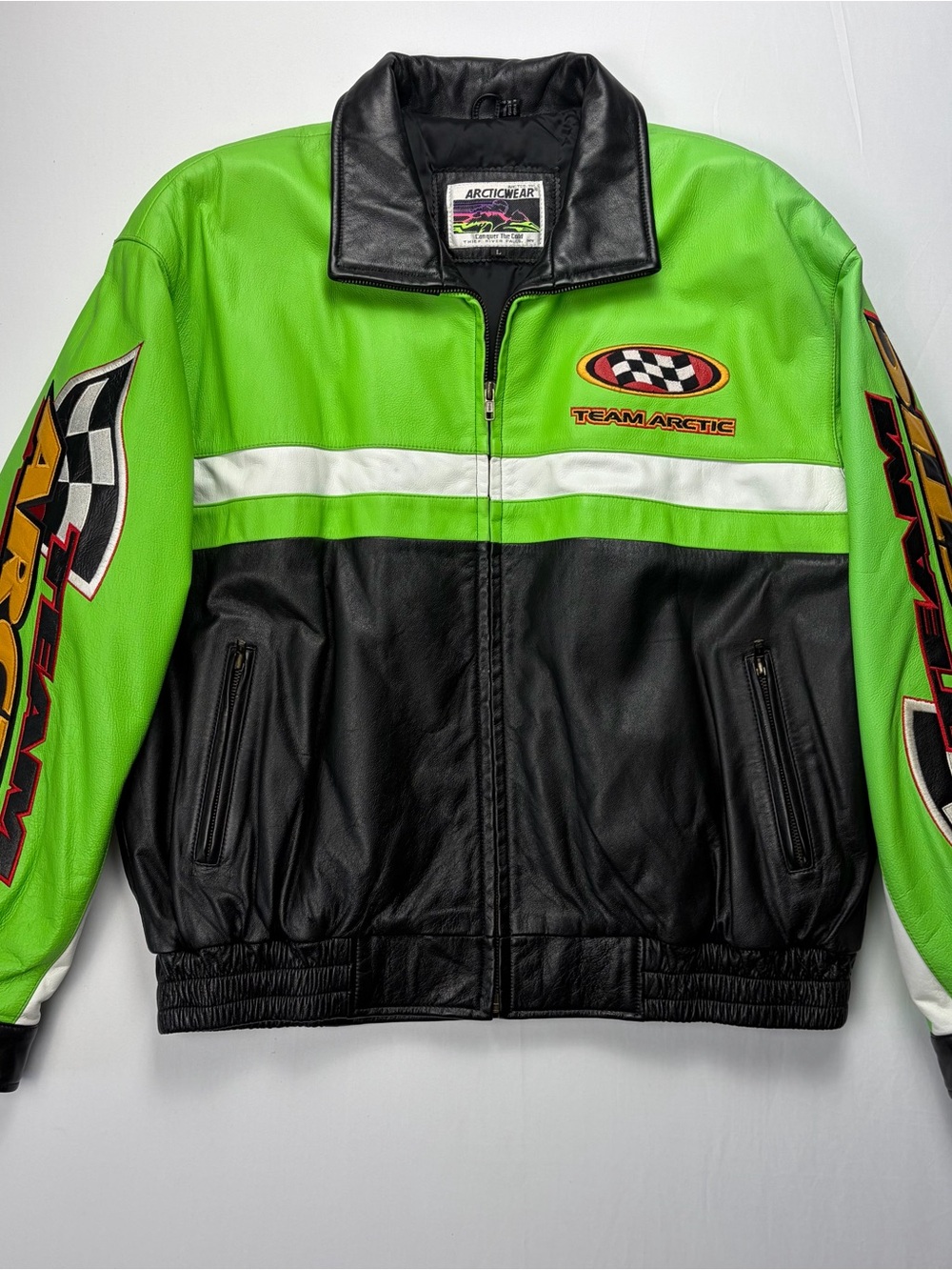 2000 Arctic Cat Arcticwear Vintage Leather Snowmobile Jacket - Large NOS Sample